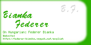 bianka federer business card